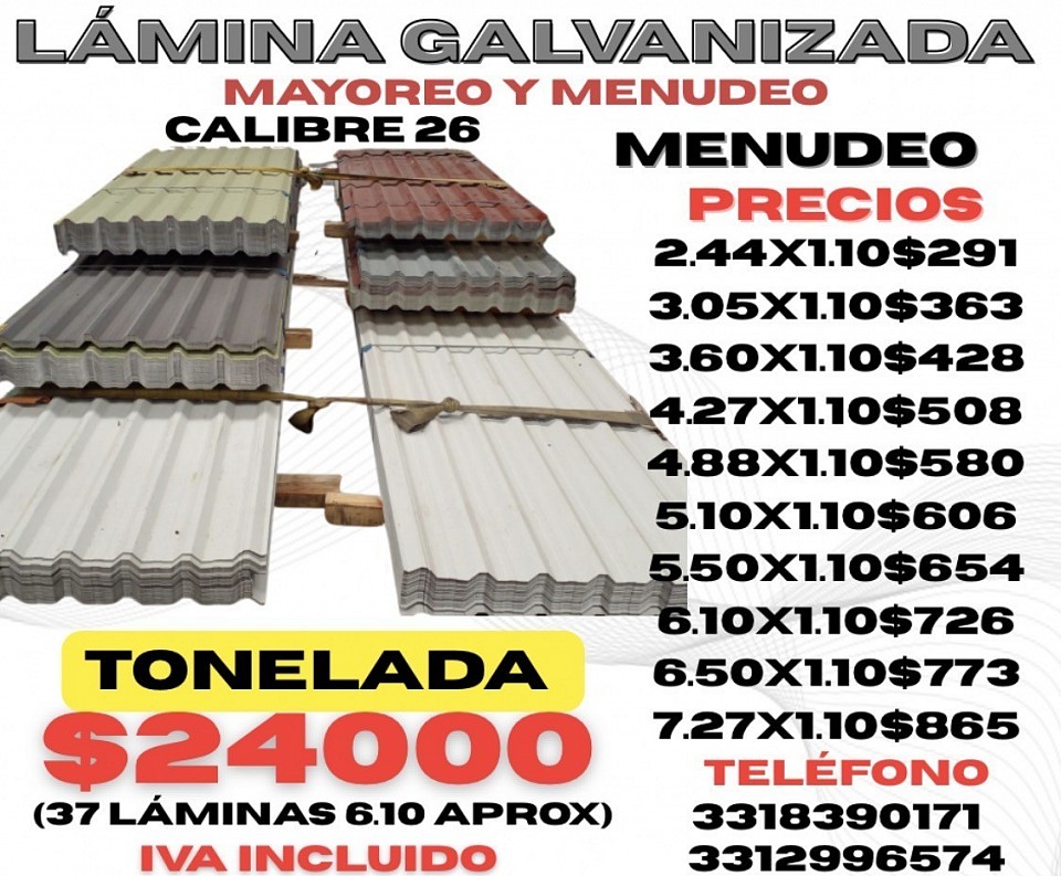 Lámina Galvanizada Barata